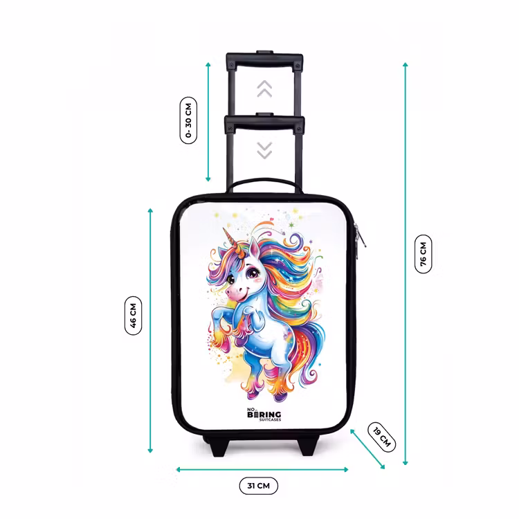 Children's suitcase - Prancing Unicorn with Rainbow Moons — 3