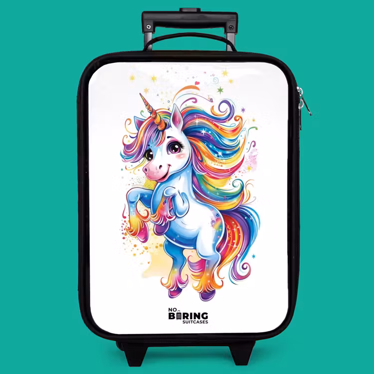Children's suitcase - Prancing Unicorn with Rainbow Moons — 4