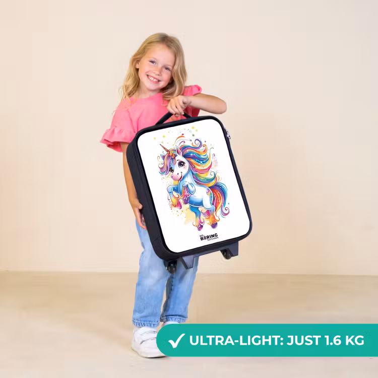 Children's suitcase - Prancing Unicorn with Rainbow Moons — 5