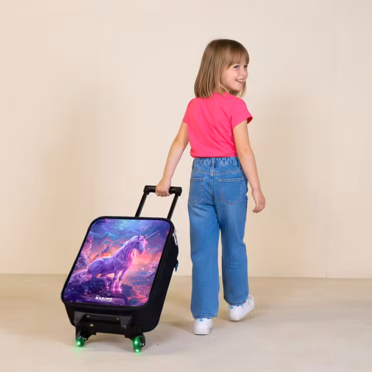 Children's suitcase - Purple Unicorn in Magical Environment — 2