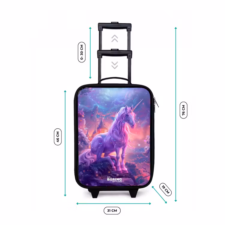 Children's suitcase - Purple Unicorn in Magical Environment — 3