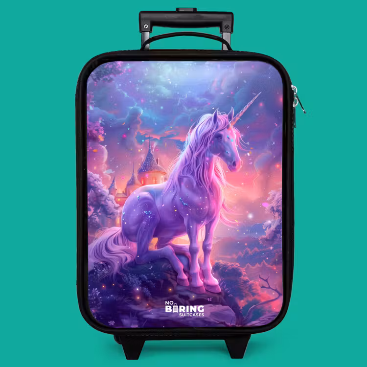 Children's suitcase - Purple Unicorn in Magical Environment — 4