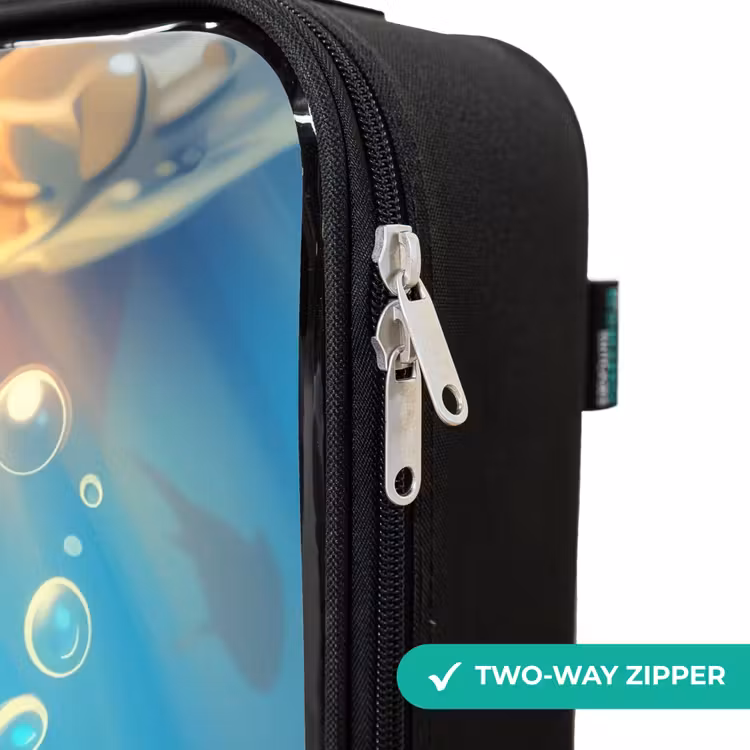Children's suitcase - Shark with face in the water — 4