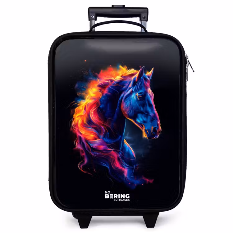 Children's suitcase - Side view of a horse with fiery mane — 1
