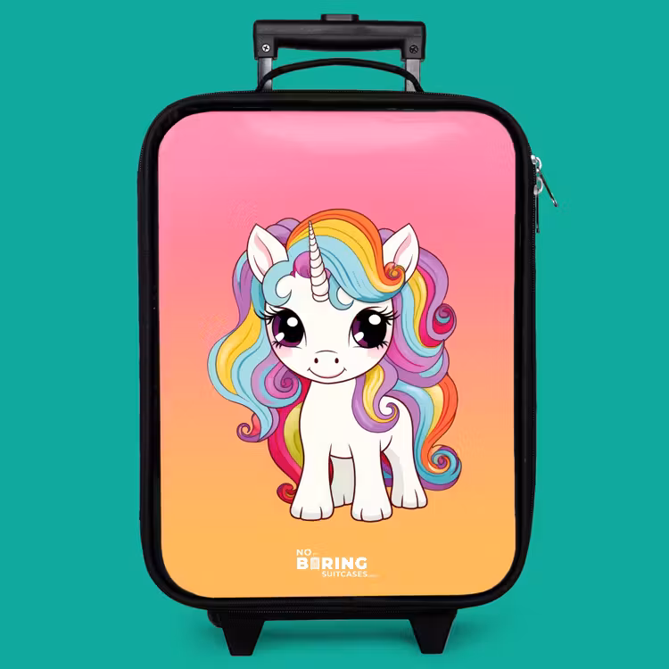 Children's suitcase - Small unicorn with rainbow colors — 4