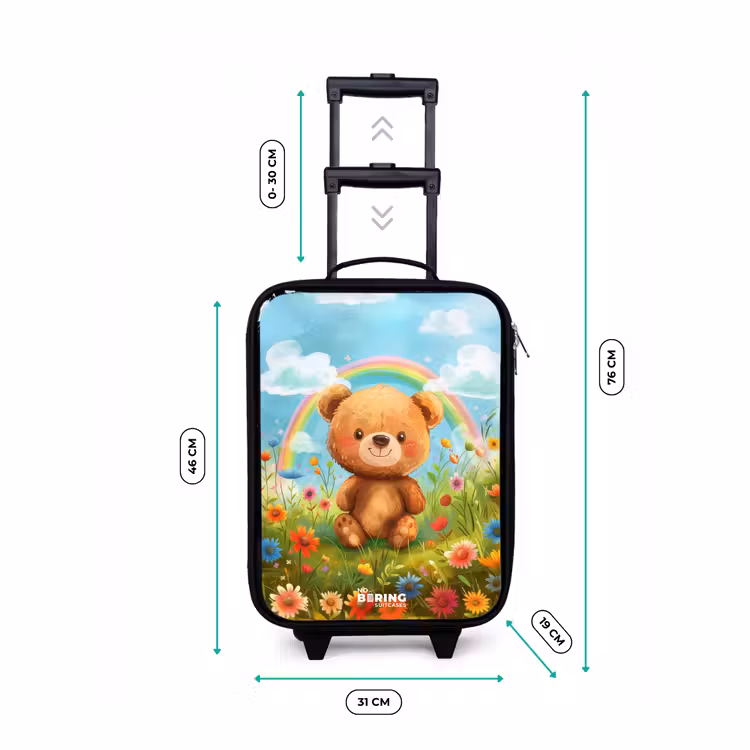 Children's suitcase - Teddy bear among flowers — 2