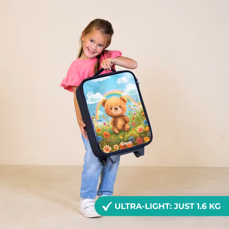 Children's suitcase - Teddy bear among flowers — 3