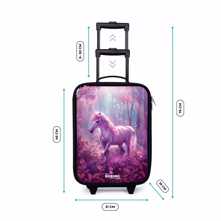 Children's suitcase - Unicorn Surrounded by Purple Nature — 2