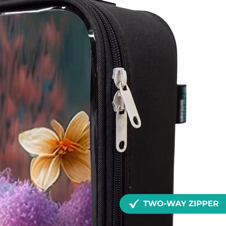 Children's suitcase - White puppy in a flower meadow — 4