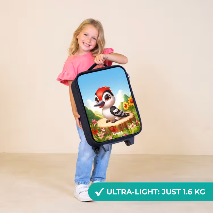 Children's suitcase - Woodpecker on and tree stump — 5