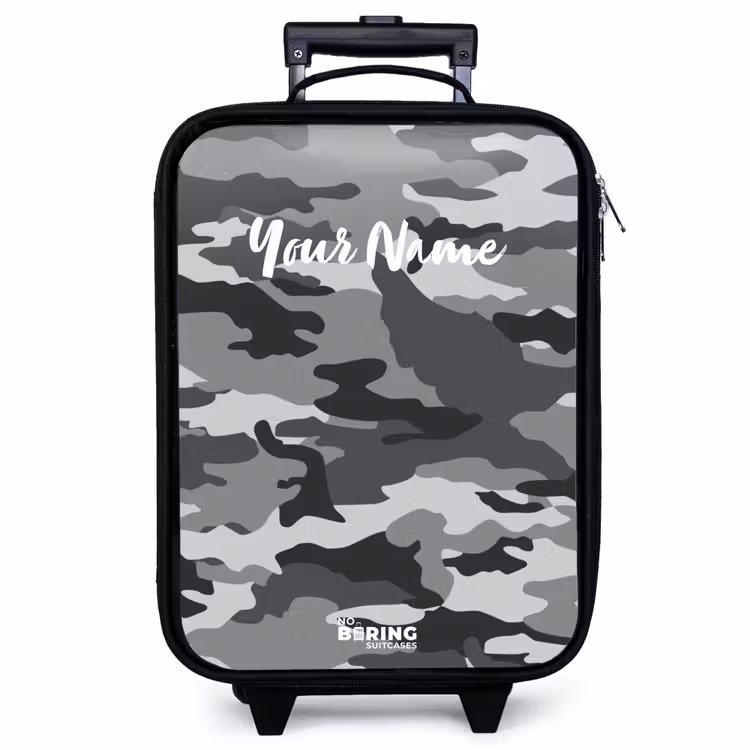 Children's suitcase - Camo Gray — 1