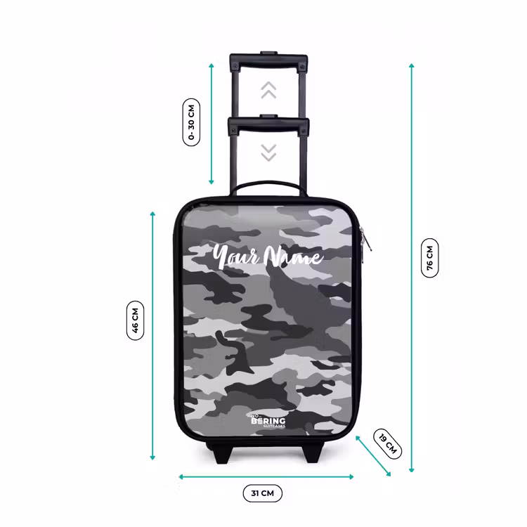 Children's suitcase - Camo Gray — 3