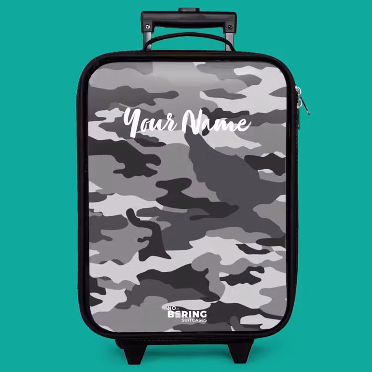 Children's suitcase - Camo Gray — 4