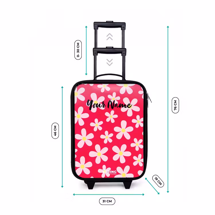 Children's suitcase - Daisy mania hotpink — 3