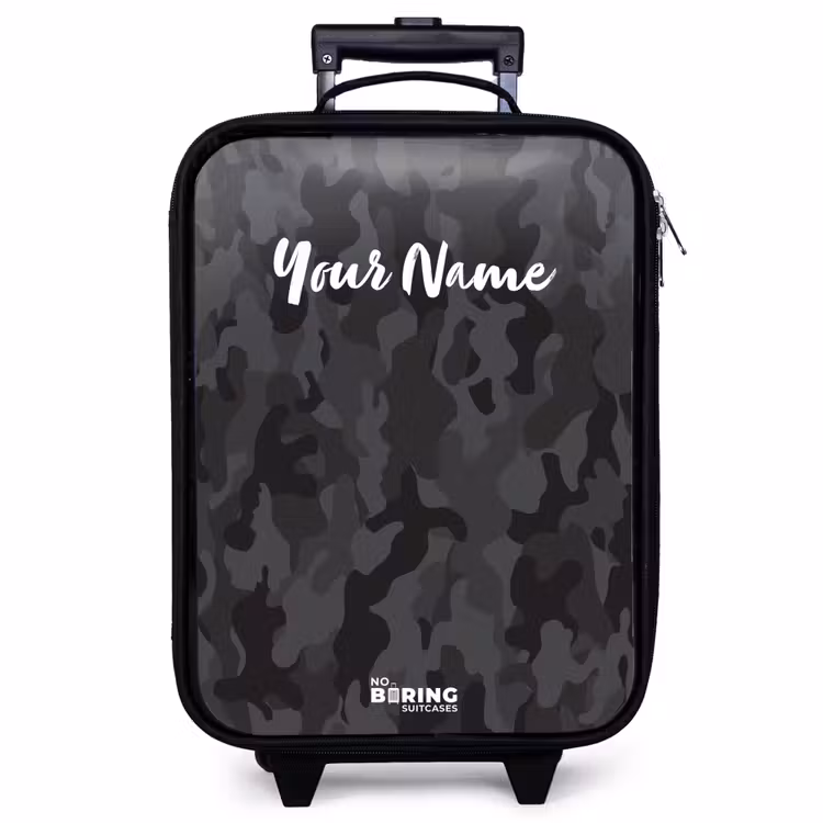 Children's suitcase - Green camouflage print — 1