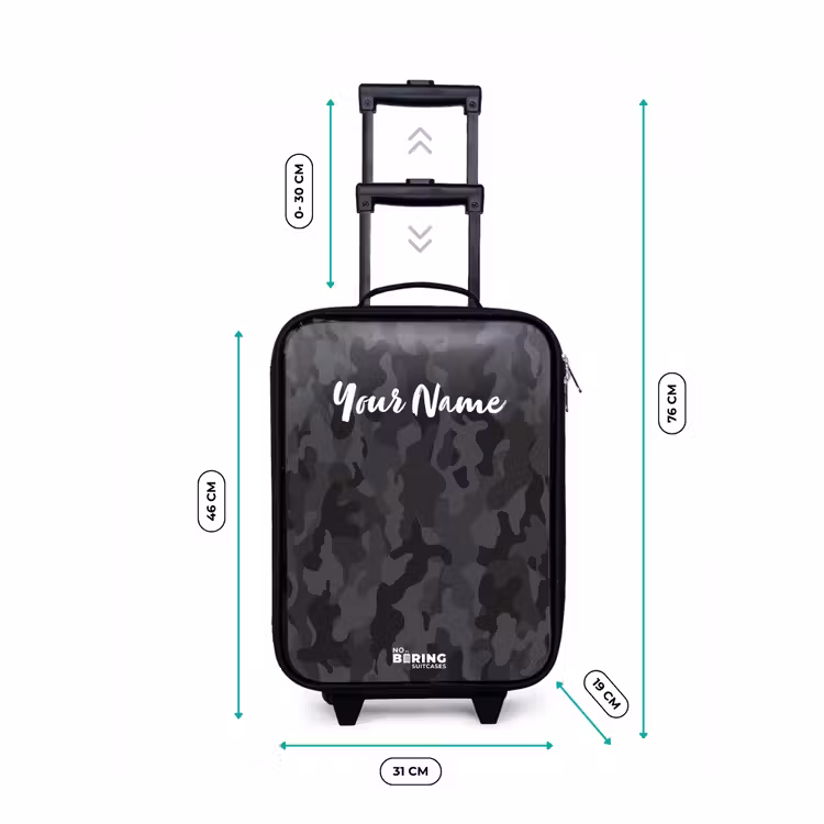 Children's suitcase - Green camouflage print — 3