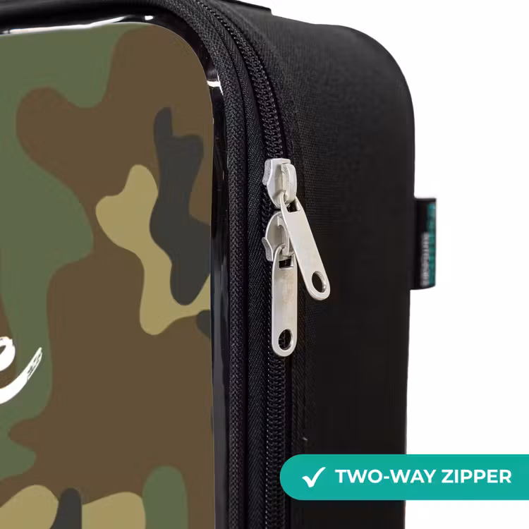 Children's suitcase - Green camouflage with sand color — 6