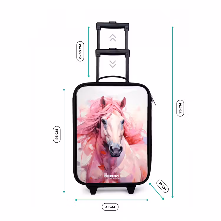 Children's suitcase - Horse in pink pastel shades — 3