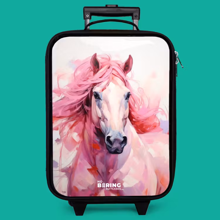 Children's suitcase - Horse in pink pastel shades — 4