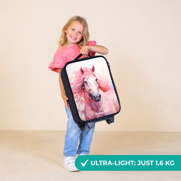 Children's suitcase - Horse in pink pastel shades — 5