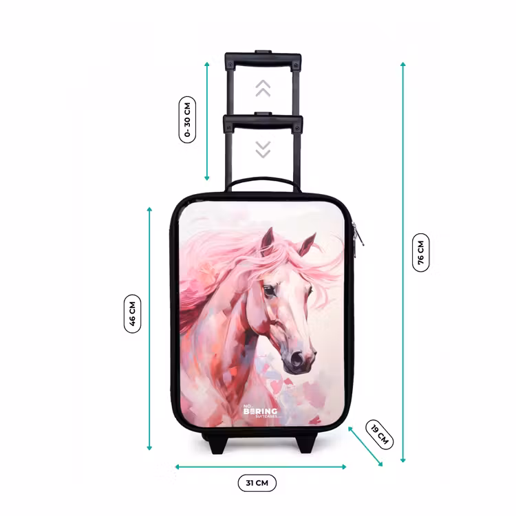 Children's suitcase - Horse in pink pastel colors — 3