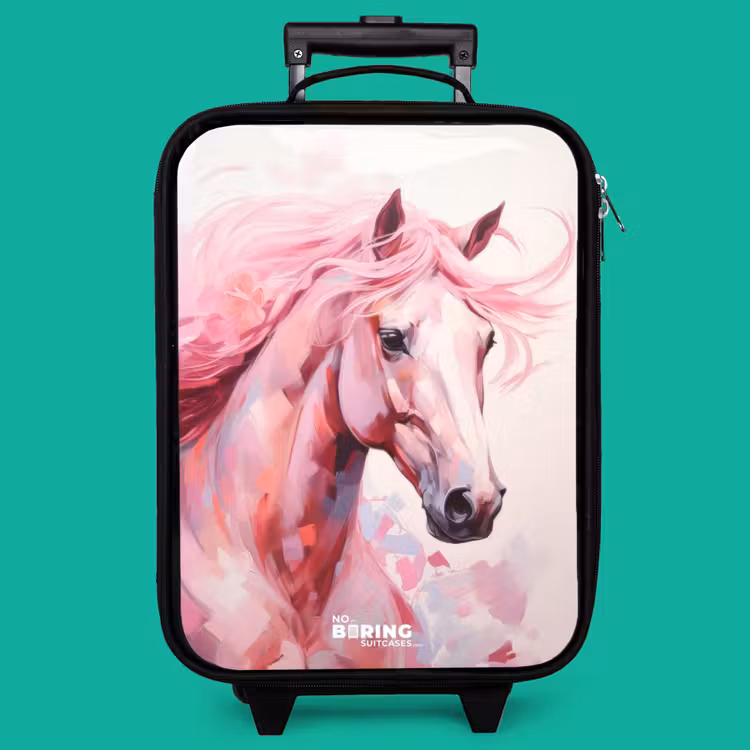 Children's suitcase - Horse in pink pastel colors — 4