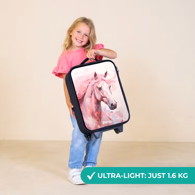 Children's suitcase - Horse in pink pastel colors — 5