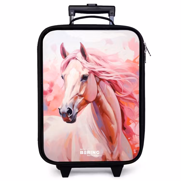 Children's suitcase - Pastel pink horse — 1