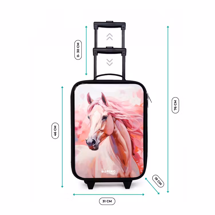Children's suitcase - Pastel pink horse — 3