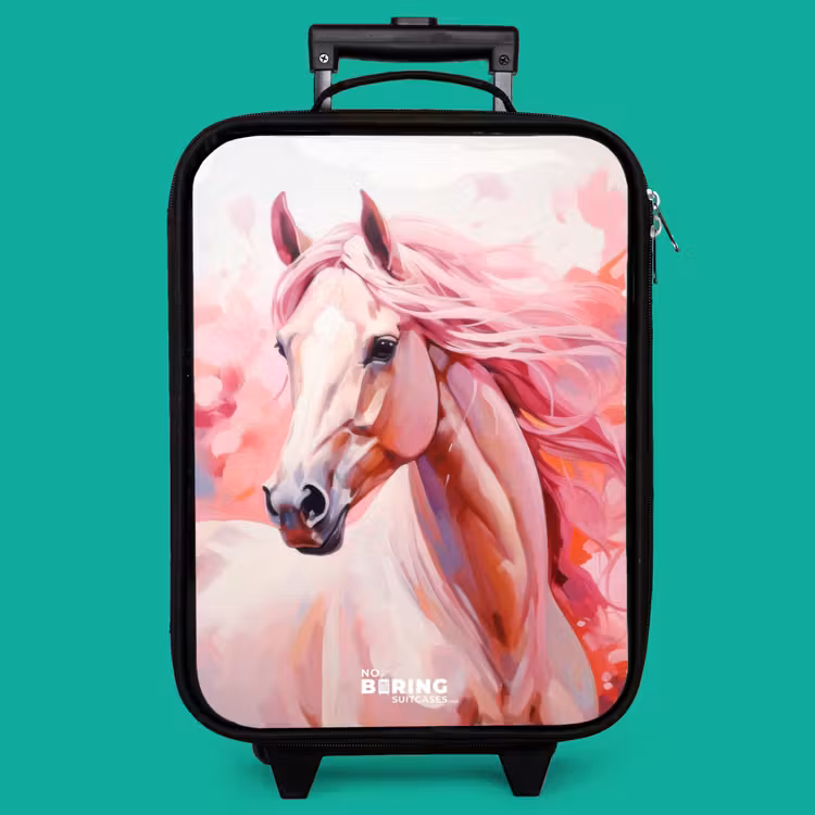 Children's suitcase - Pastel pink horse — 4