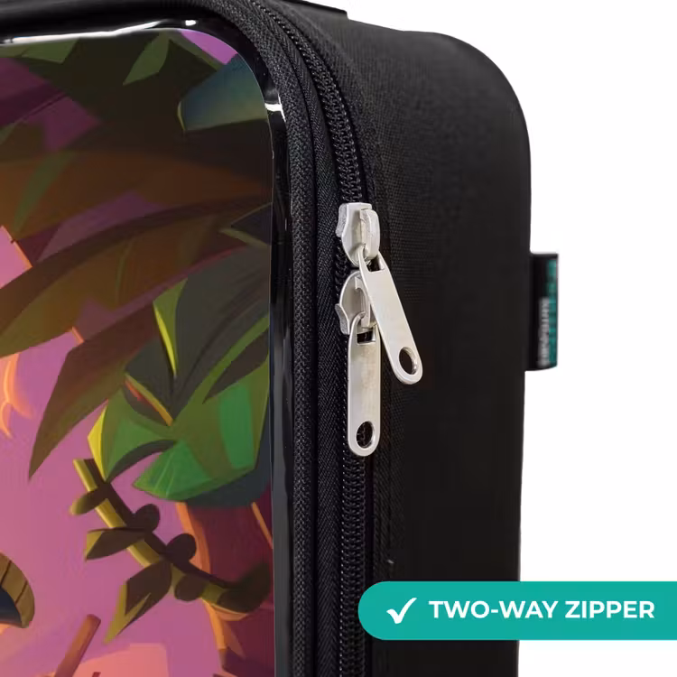 Children's suitcase - Pirate flamingo on a tropical pad — 6
