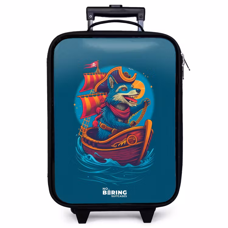 Children's suitcase - Pirate raccoon on a boat — 1