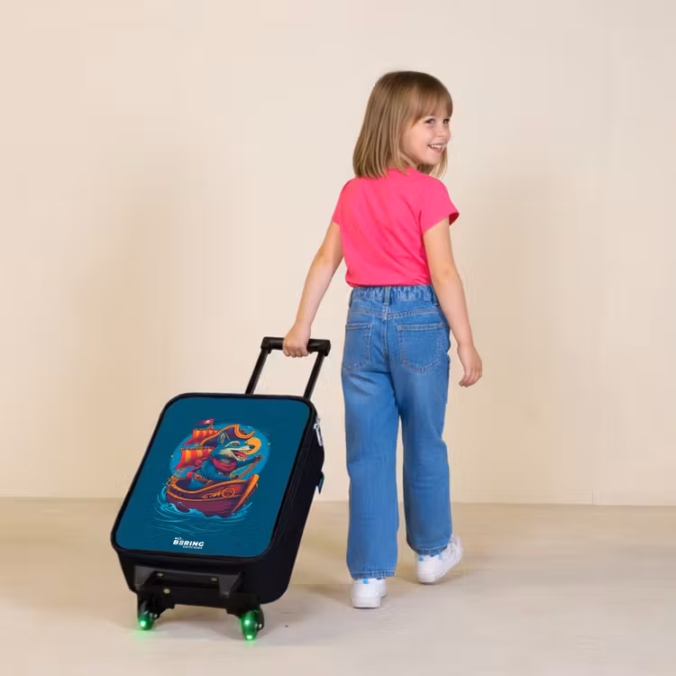 Children's suitcase - Pirate raccoon on a boat — 2