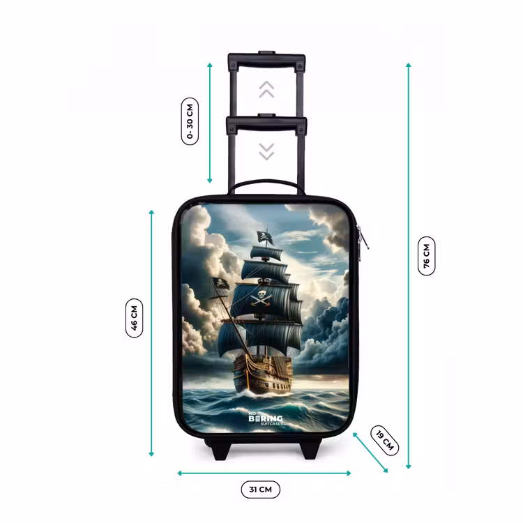 Children's suitcase - Pirate ship on a raging sea — 2