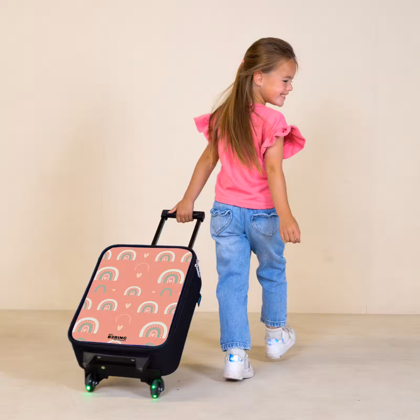 Children's suitcase - Coral color arcs — 1