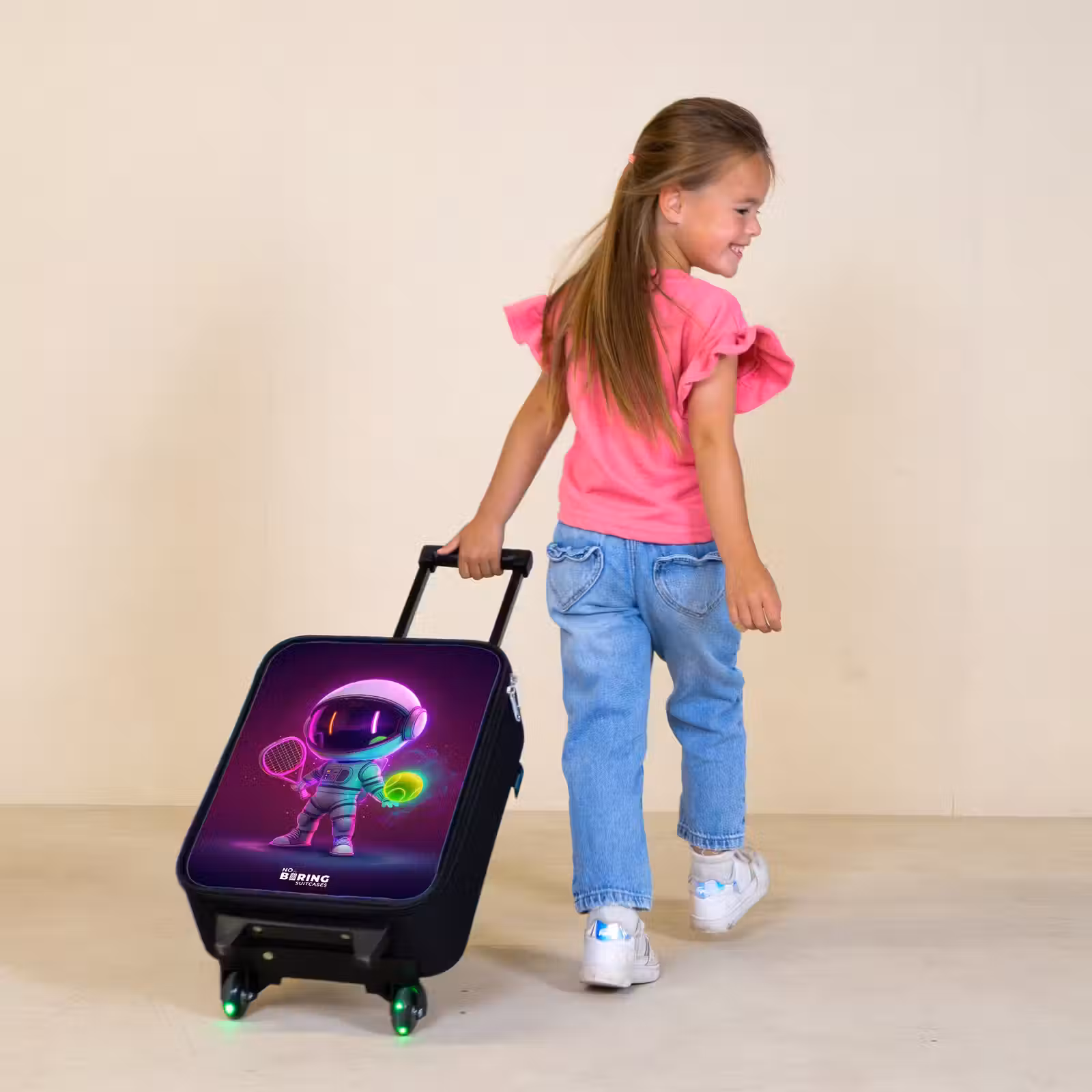 Children's suitcase - Black - Space tennis — 1