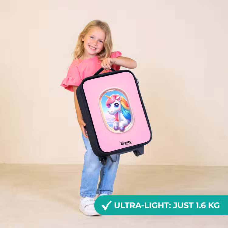 Children's suitcase - Colorful unicorn from an airplane window — 5