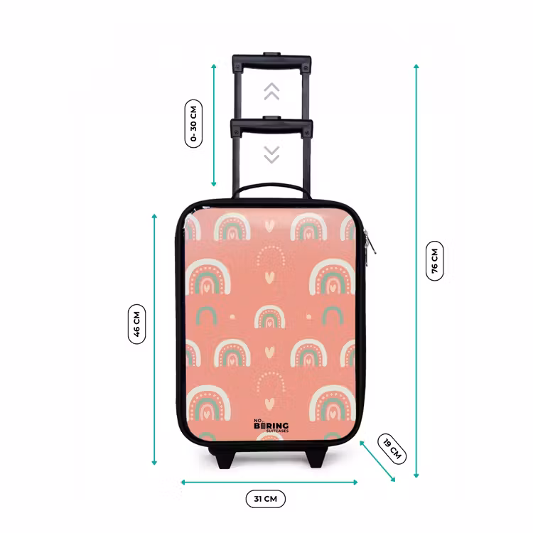 Children's suitcase - Coral color arcs — 2