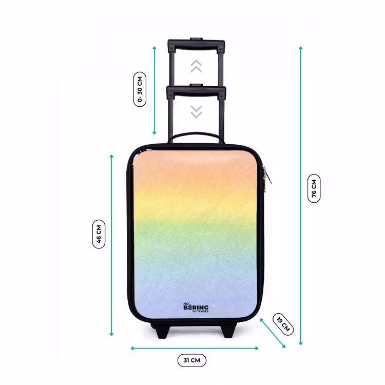 Children's suitcase - Pastel rainbow of chalk — 2
