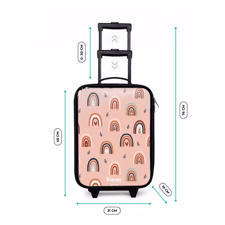 Children's suitcase - Pink rainbows pattern — 2