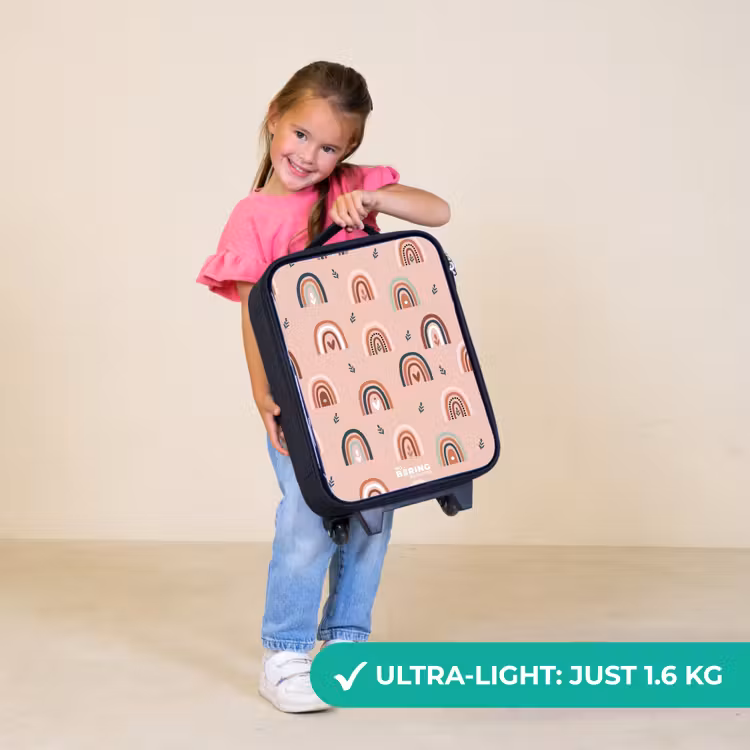 Children's suitcase - Pink rainbows pattern — 3