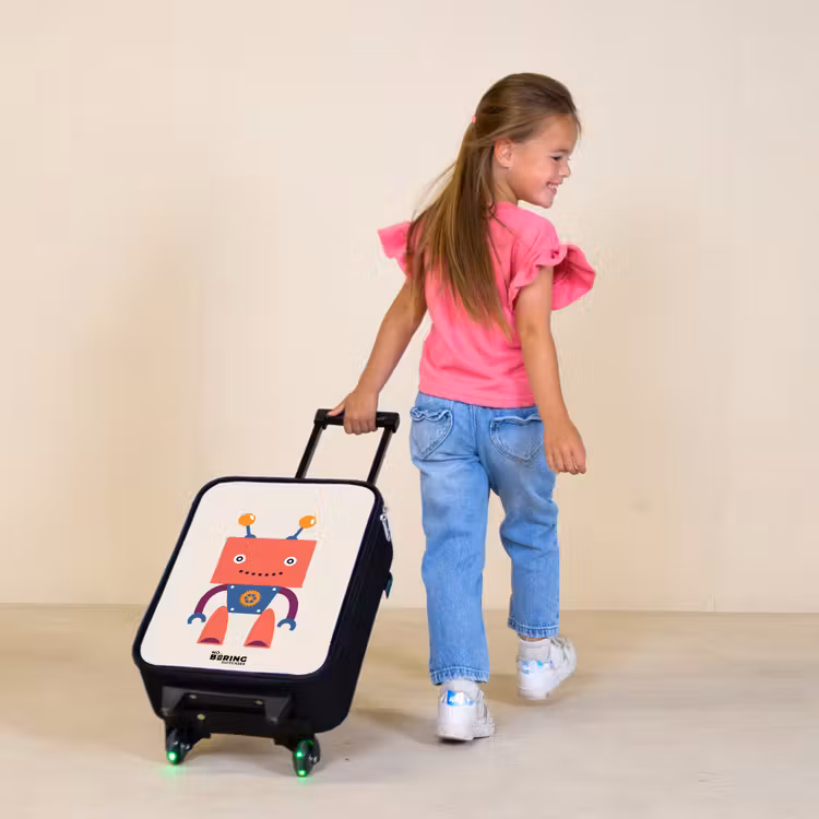 Children's suitcase - Red robot with square head — 1