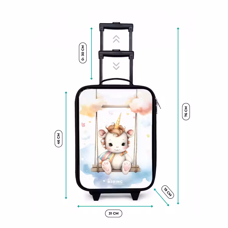 Children's suitcase - Rocking baby unicorn — 3
