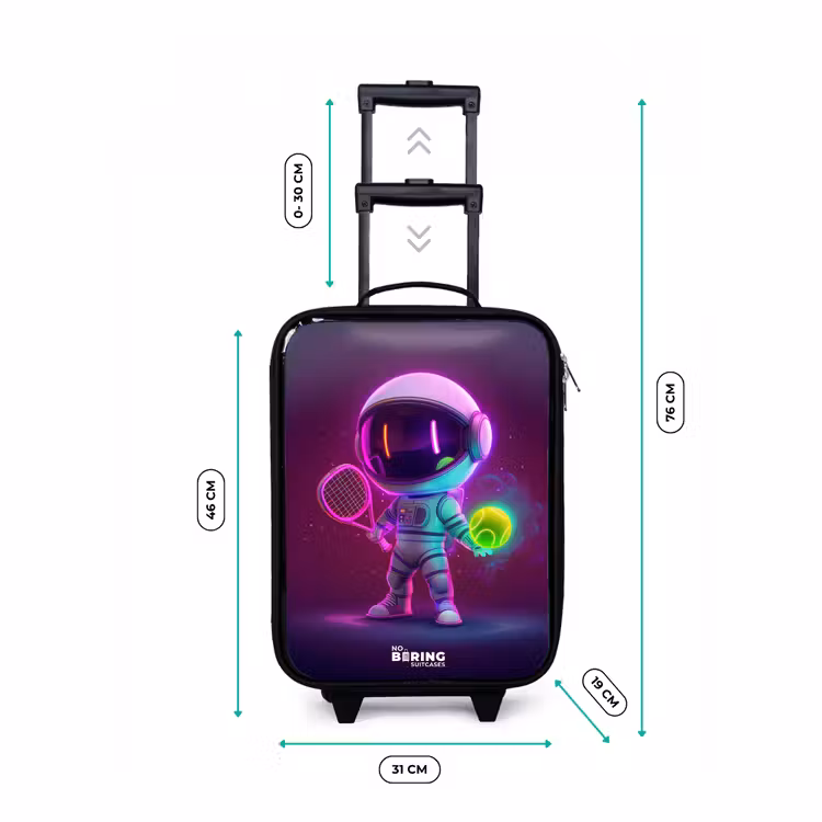 Children's suitcase - Black - Space tennis — 2