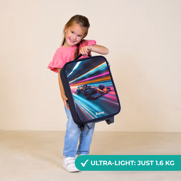 Children's suitcase - Race car with colorful light tracks — 3