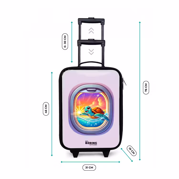 Children's suitcase - Turtle swimming with sunset — 3