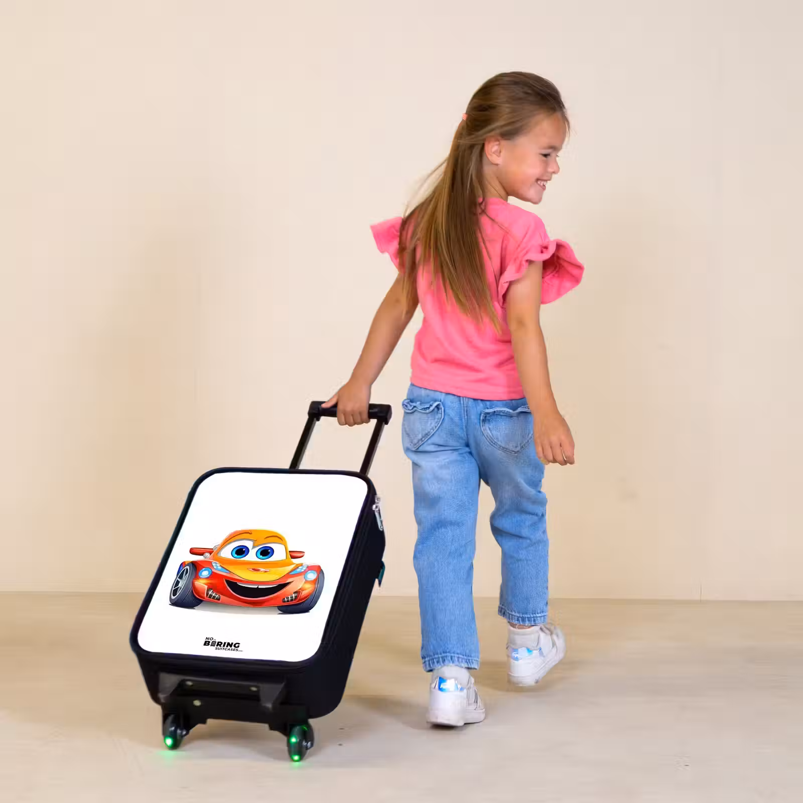 Children's suitcase - Race car with face — 1