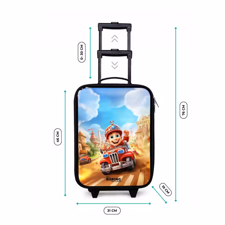 Children's suitcase - Fire truck through town — 2