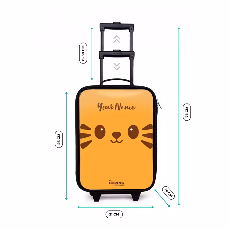 Children's suitcase - Kawai - Tiger - Orange — 3