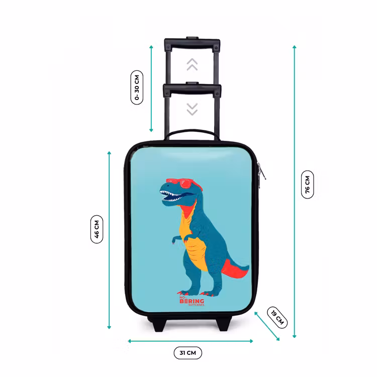 Children's suitcase - Cool T. rex with sunglasses — 3